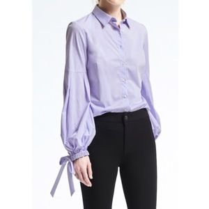 Banana Republic Riley pleated bell sleeve shirt
